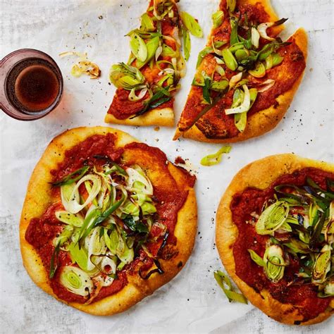 Meera Sodhas Vegan Recipe For Pizzette With Romesco And Leeks The New Vegan Food The