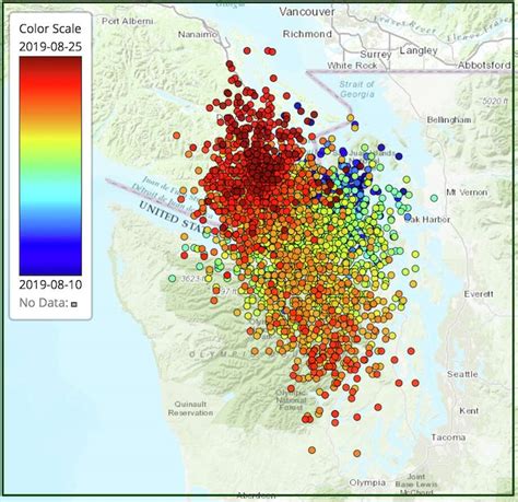 Over 4100 Earthquakes Strike West Of Puget Sound But You Cant Feel