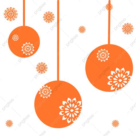 Gambar Ornamen Natal Kreatif Snowflake Ball Tahun Baru Clipart