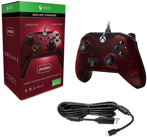 Crimson Red Xbox One And Windows Wired Video Game Controller Ebay