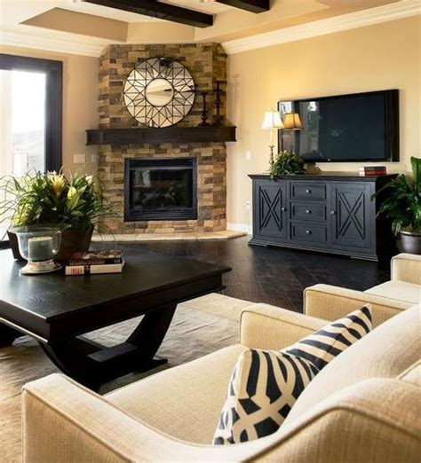 Inspiring Corner Fireplace Ideas In Living Room 47 Home Living Room