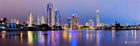 Gold Coast City Skyline Night Panorama By Furiousxr On Deviantart