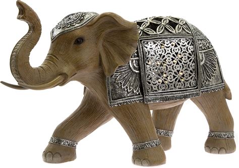 Led Silver Elephant Figurine Extra Large Decorative Ornament Statue