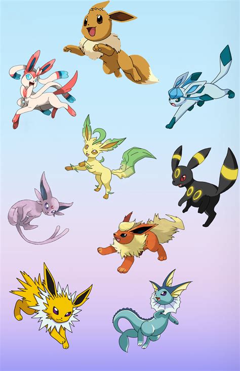 Jumping Eevees All Pokemon Pokemon Art Pokemon Starter Evolutions