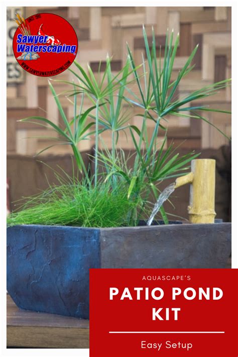 Pouring bamboo fountain and pump. Aquascape Patio Pond Kit | Patio pond, Pond kits ...