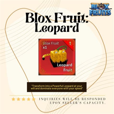 Leopard Blox Fruits Read Description Etsy