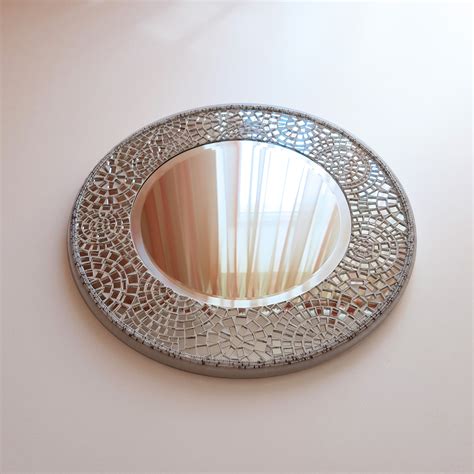 Round Mosaic Mirror Small Wall Mirror Made To Order Etsy