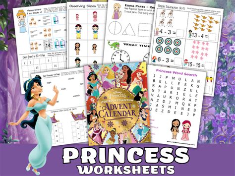 Disney Princess Printable Worksheets For Kids Teaching Resources