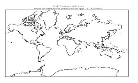 Printable Map Of Oceans And Continents Free Printable Maps