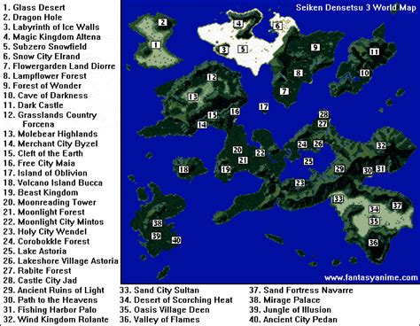 Seiken Densetsu 3 Secret Of Mana 2 World Map