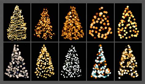 25 Christmas Tree Bokeh Overlay Christmas Light Photoshop Etsy