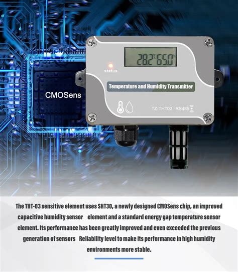 Rs485 Mobus Temp And Humi Sensor Lcd Display Temperature Transmitter