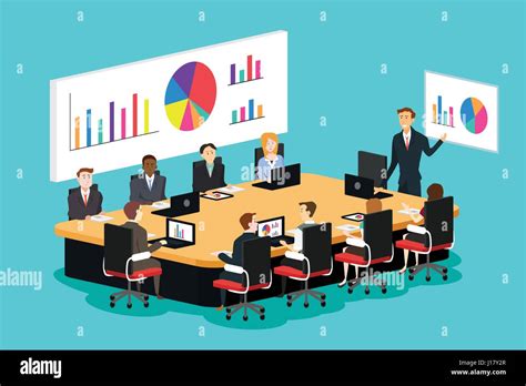 A Vector Illustration Of Meeting Room Scene Stock Vector Image And Art