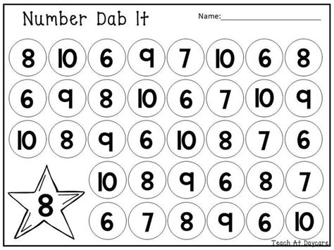 20 Printable Numbers 1 20 Dab It Worksheets Preschool Kindergarten