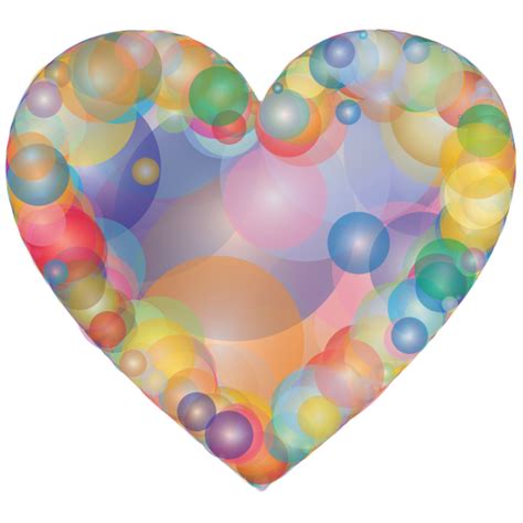 Bubble Heart Rainbow Free Svg
