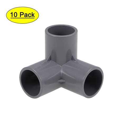 Uxcell 3 4 Inch 3 Way Elbow PVC Pipe Fitting Furniture Grade Gray