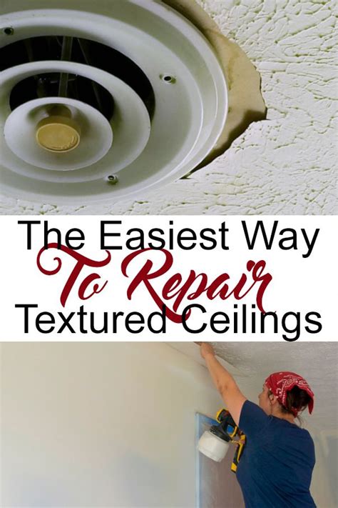 Mix, apply and blend texturing compound. How To Repair Textured Ceilings | Ceiling texture, Popcorn ...