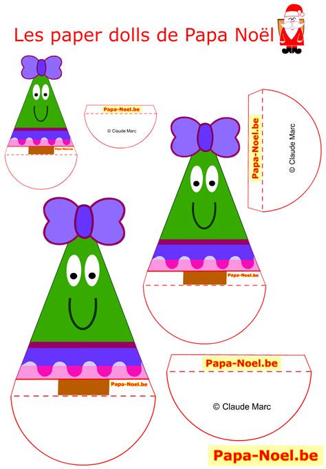 Paper Doll Noel Enfant A Imprimer Sapin De Noël Jouet En Papier Fille