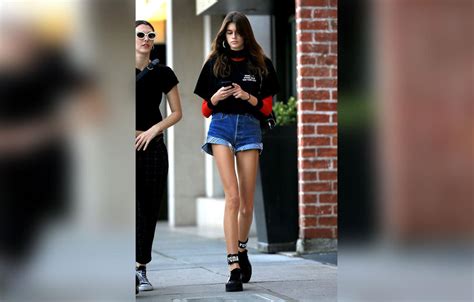 Kaia Gerber Worries Fans With Scary Skinny Legs In Tiny Shorts