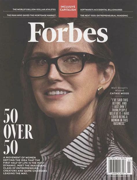 Forbes Magazine June July 2021 Cathy Wood Cover 50 Over 50 Issue