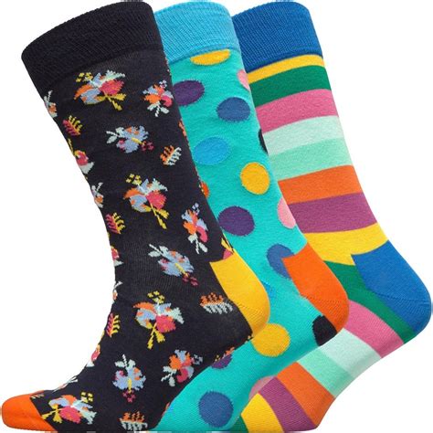 Buy Happy Socks Mens Three Pack Socks Multi