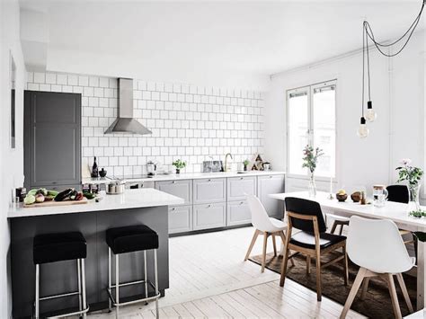 Scandinavian style kitchens with utilitarian elements. Scandinavian interior design trends with a nice colorful ...