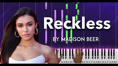 Reckless By Madison Beer Piano Cover Sheet Music And Lyrics Youtube