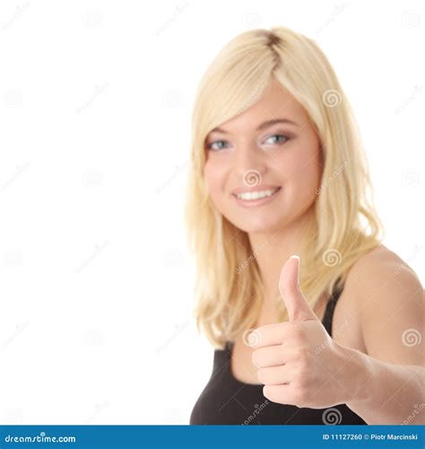 Portrait Of A Pretty Young Female Success Stock Photo Image Of Girl