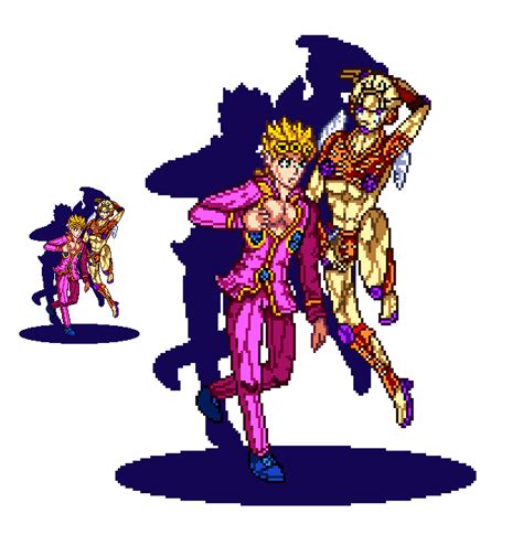 Fanart Giorno In Pixelart Stand Included Rstardustcrusaders