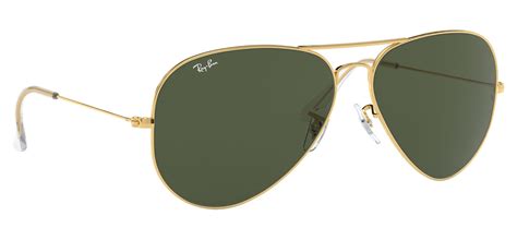 Ray Ban Rb3026 Aviator Large Metal Ii Sunglasses Gold Green