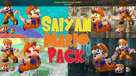 Saiyan Mario Pack Dbz Super Smash Bros Wii U Skin Mods