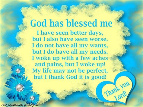 god has blessed me quotes and stories