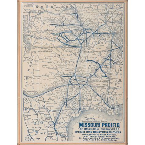 Two Rare Railroad Maps From The Union Pacific And Missouri Pacific