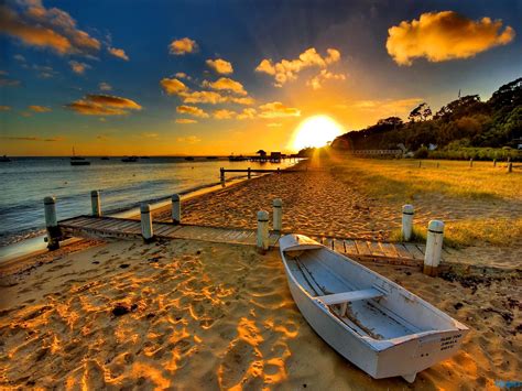 Beach Sunset Widescreen Wallpaper Hd Resolution Por Do Sol Praia