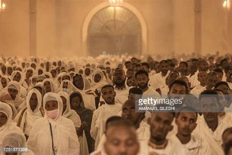 Ethiopian Orthodox Devotees Pray During The Celebration Of Easter At