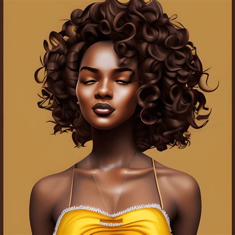 Beautiful Brown Skin Woman Closeup Portrait · Creative Fabrica