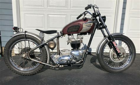 1970 triumph bonneville t120r chopper bobber for sale via motos motocicleta inspiração