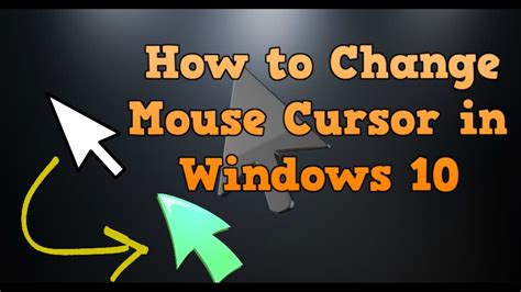How To Change Mouse Cursor In Windows 10 Youtube