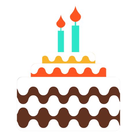 Two Candles Birthday Cake Icon Transparent Png And Svg Vector File