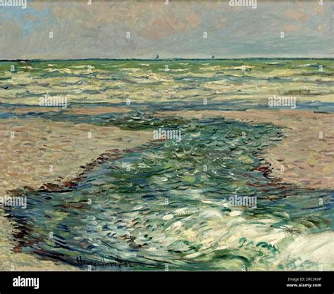 The Seacoast Of Pourville Low Tide 1882 By Claude Monet Stock Photo