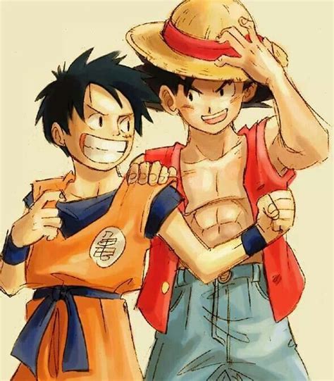 One Piece And Dragon Ball Z Crossover Anime Crossover Anime Anime