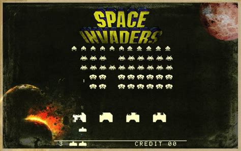 Outer Space Stars Vintage Old Planets School Space Invaders