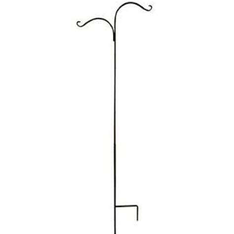 Vigoro 84 In Black Forged Double Shepherd Hook 844545vg The Home Depot