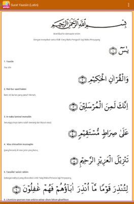 Surat Yasin Dan Latinnya