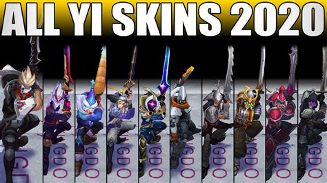 All Master Yi Skins Spotlight 2020 Including Psy Ops Master Yi Youtube