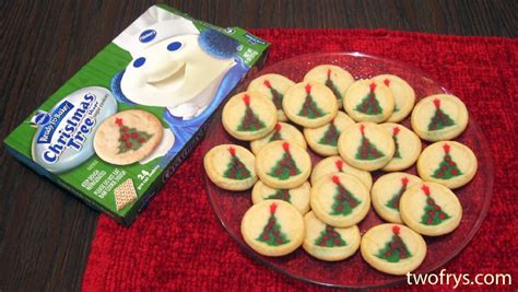 Pillsbury ready to bake reindeer shape sugar cookies; Two Frys: Pillsbury Christmas Tree Shape Sugar Cookies