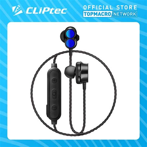 Cliptec Dual Dynamic Drivers Bluetooth Earphone Air 2sonic Bluered