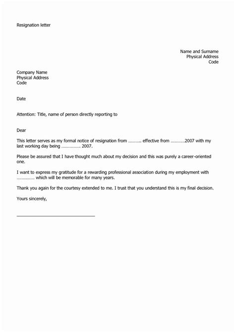 Resignation Letter Template Free Best Of Fillable And Easy To Use