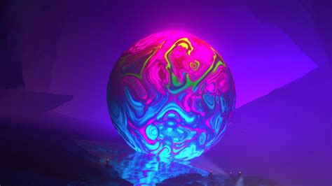 Download Wallpaper 2560x1440 Fiction Fantasy Ball Colorful Rocks