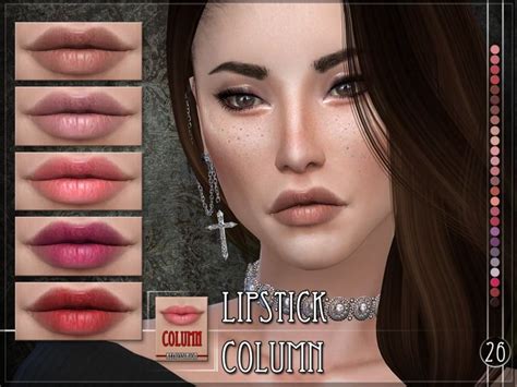 Column Lipstick For The Sims 4 Found In Tsr Category Sims 4 Female